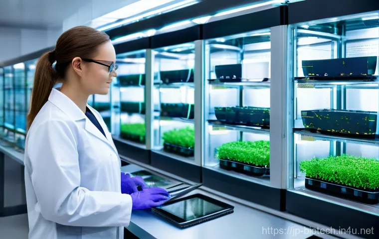 스마트 바이오 기술 - **Personalized Medicine in a Futuristic Clinic**
    A diverse group of individuals, including a sen...