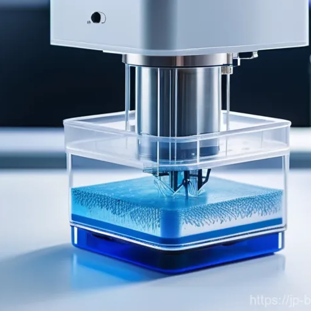 3D 바이오 프린팅 기술 - **Prompt:** "A close-up, highly detailed shot of a futuristic 3D bioprinter in action, meticulously ...