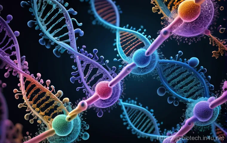 단백질 복합체 - **"The Cellular Orchestra: A Symphony of Protein Complexes"**
    A vibrant, high-definition microsc...