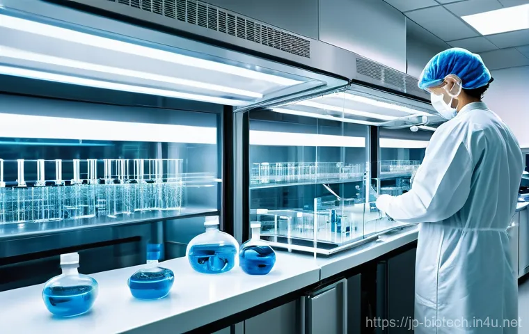 스마트 바이오 배양 시스템 - **Futuristic Smart Bio-Culture Lab in Action**
    "A highly advanced, brightly lit, and meticulousl...