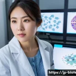 단백질 데이터베이스 - A highly detailed scientific laboratory scene focused on advanced protein structure analysis: a fema...