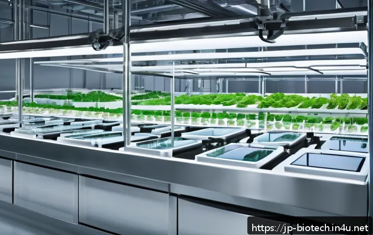 바이오 물질 생산 - A futuristic eco-friendly manufacturing facility interior showcasing advanced microbial fermentation...